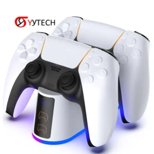 Station de charge double manette PS5 – Support rapide et lumineux | YYTECH
